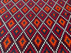 Vintage Afghan Geometric Kilim – 203 x 288 cm | Handwoven Tribal Wool Rug