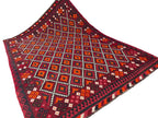 Vintage Afghan Geometric Kilim – 203 x 288 cm | Handwoven Tribal Wool Rug
