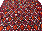 Vintage Afghan Geometric Kilim – 203 x 288 cm | Handwoven Tribal Wool Rug