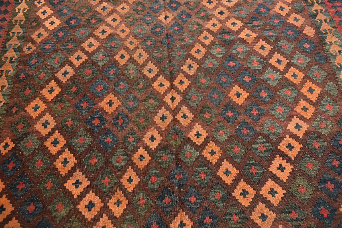 Handmade Afghan Kilim Rug – 248 x 404 cm | Traditional Afghan Wool Rug | Large Tribal Area Rug | Vintage Boho Carpet