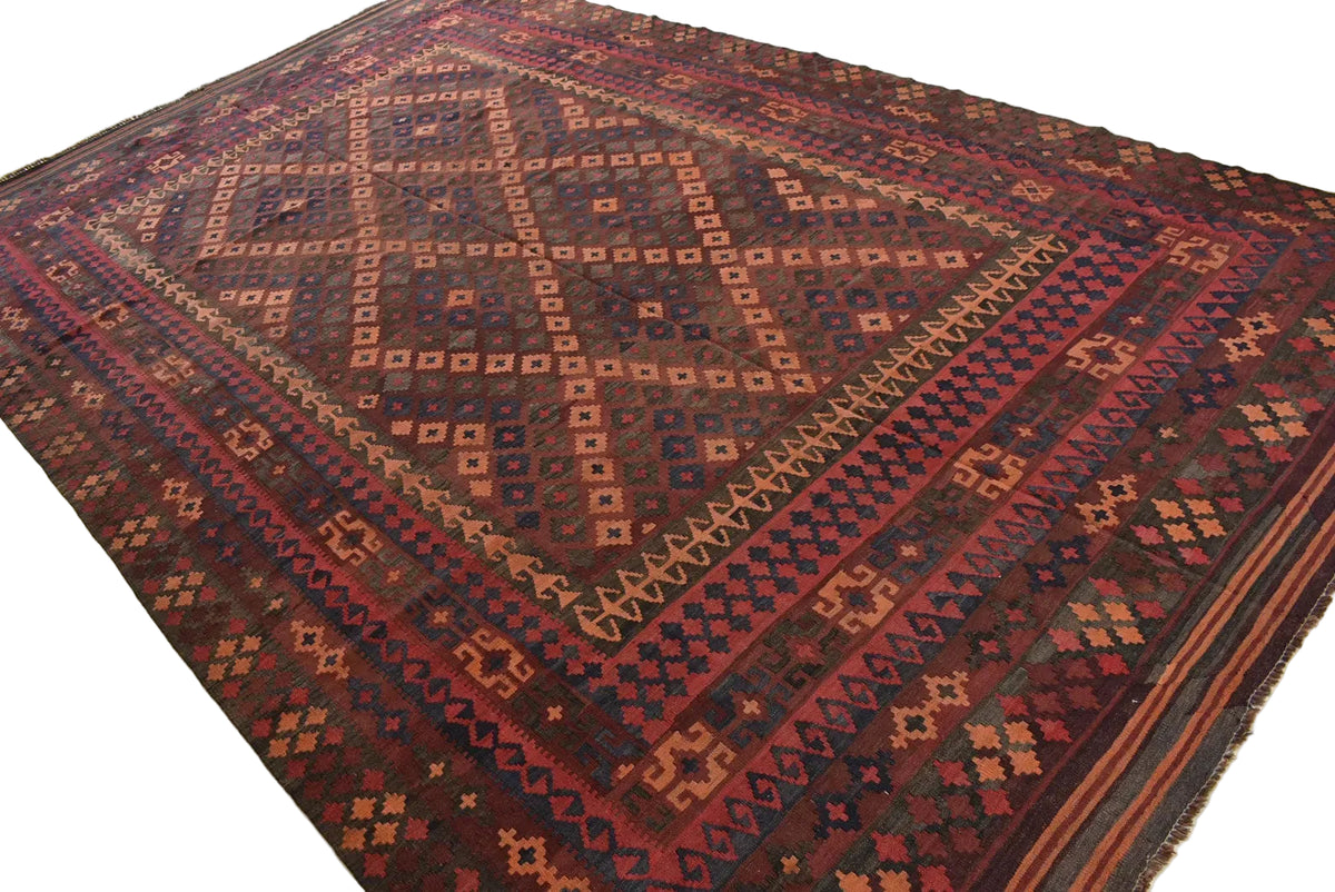 Handmade Afghan Kilim Rug – 248 x 404 cm | Traditional Afghan Wool Rug | Large Tribal Area Rug | Vintage Boho Carpet