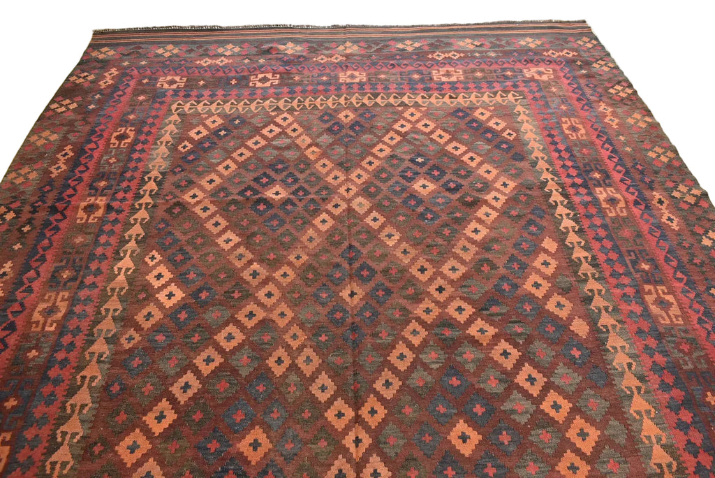 Handmade Afghan Kilim Rug – 248 x 404 cm | Traditional Afghan Wool Rug | Large Tribal Area Rug | Vintage Boho Carpet