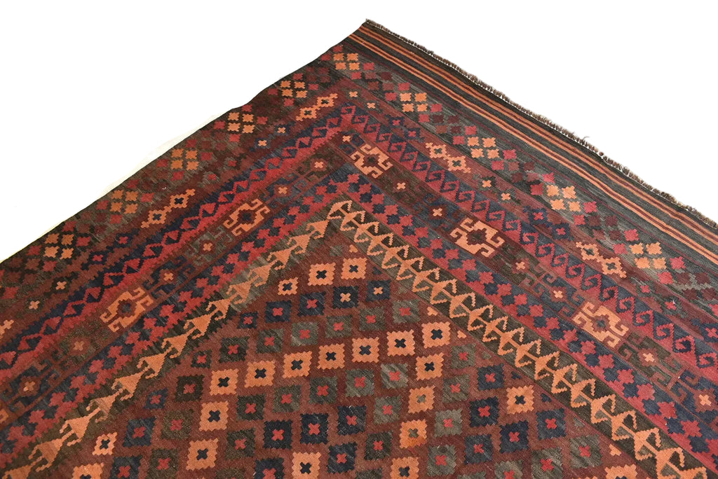 Handmade Afghan Kilim Rug – 248 x 404 cm | Traditional Afghan Wool Rug | Large Tribal Area Rug | Vintage Boho Carpet