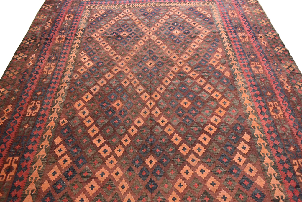 Handmade Afghan Kilim Rug – 248 x 404 cm | Traditional Afghan Wool Rug | Large Tribal Area Rug | Vintage Boho Carpet