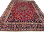 Large Persian Style Oriental Rug – Burgundy Red Floral Medallion Carpet | Traditional Luxury Area Rug | 295 x 396 cm