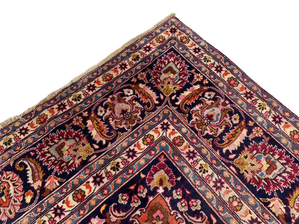 Large Persian Style Oriental Rug – Burgundy Red Floral Medallion Carpet | Traditional Luxury Area Rug | 295 x 396 cm