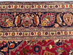 Large Persian Style Oriental Rug – Burgundy Red Floral Medallion Carpet | Traditional Luxury Area Rug | 295 x 396 cm